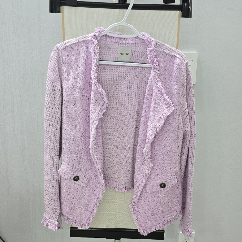 NIC+ZOE Lavender Textured Jacket